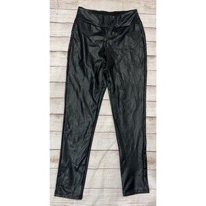 Mia Rose Faux Leather Black Stretch Pullon Leggings Size Medium